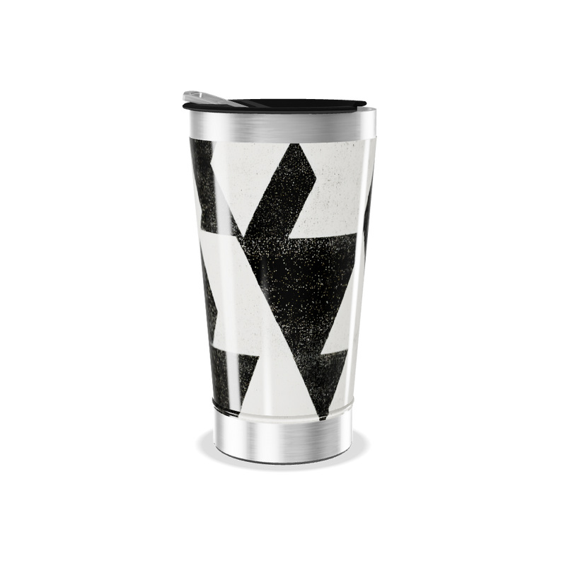 Copo Térmico - Geométrico Preto e Branco