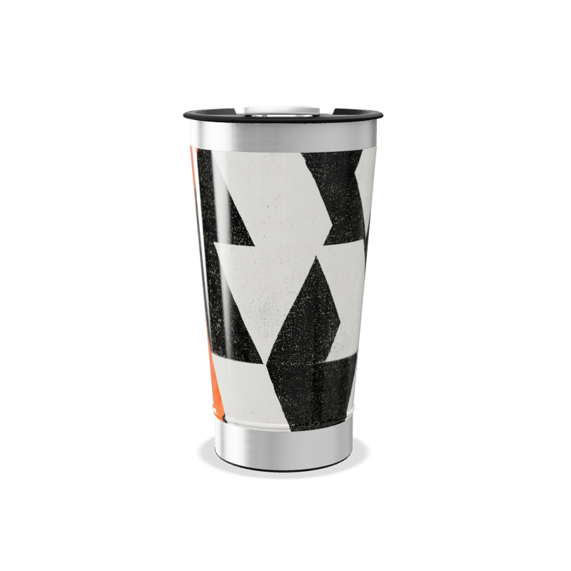Copo Térmico - Geométrico Preto e Branco