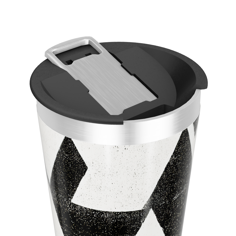 Copo Térmico - Geométrico Preto e Branco