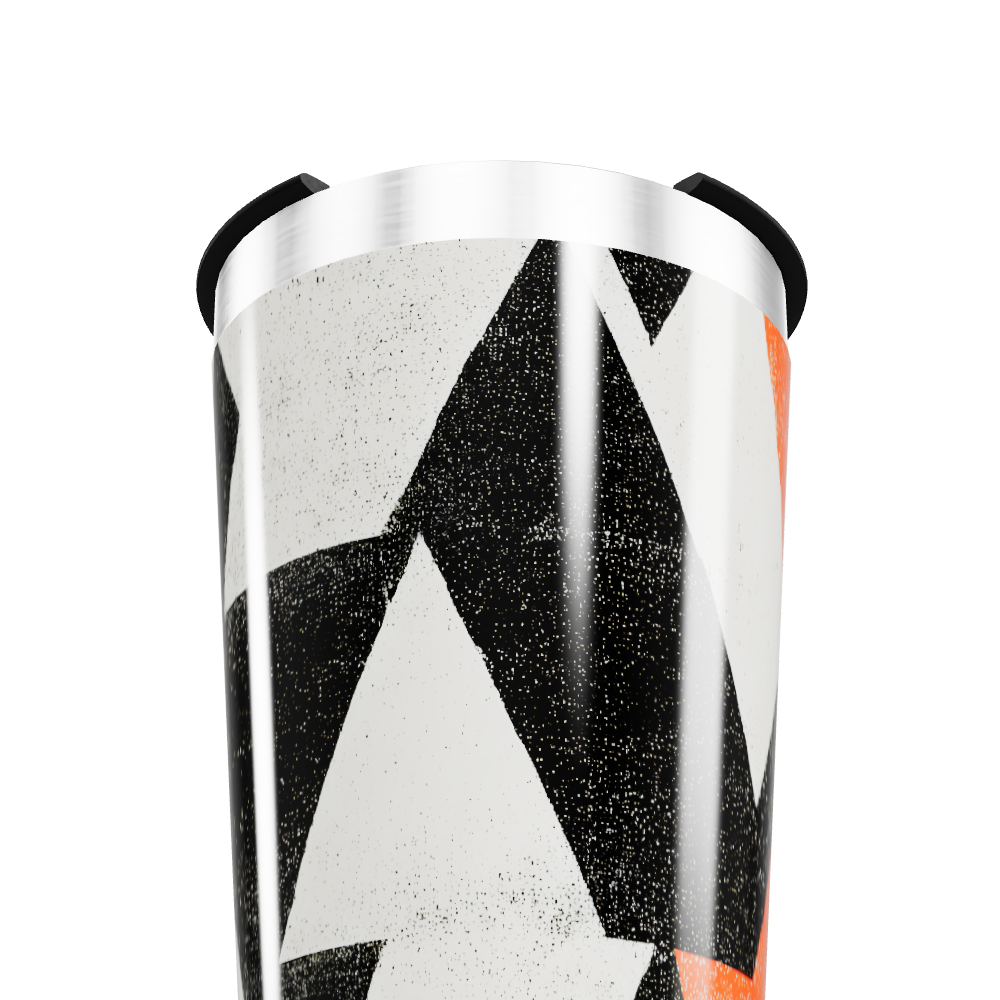 Copo Térmico - Geométrico Preto e Branco