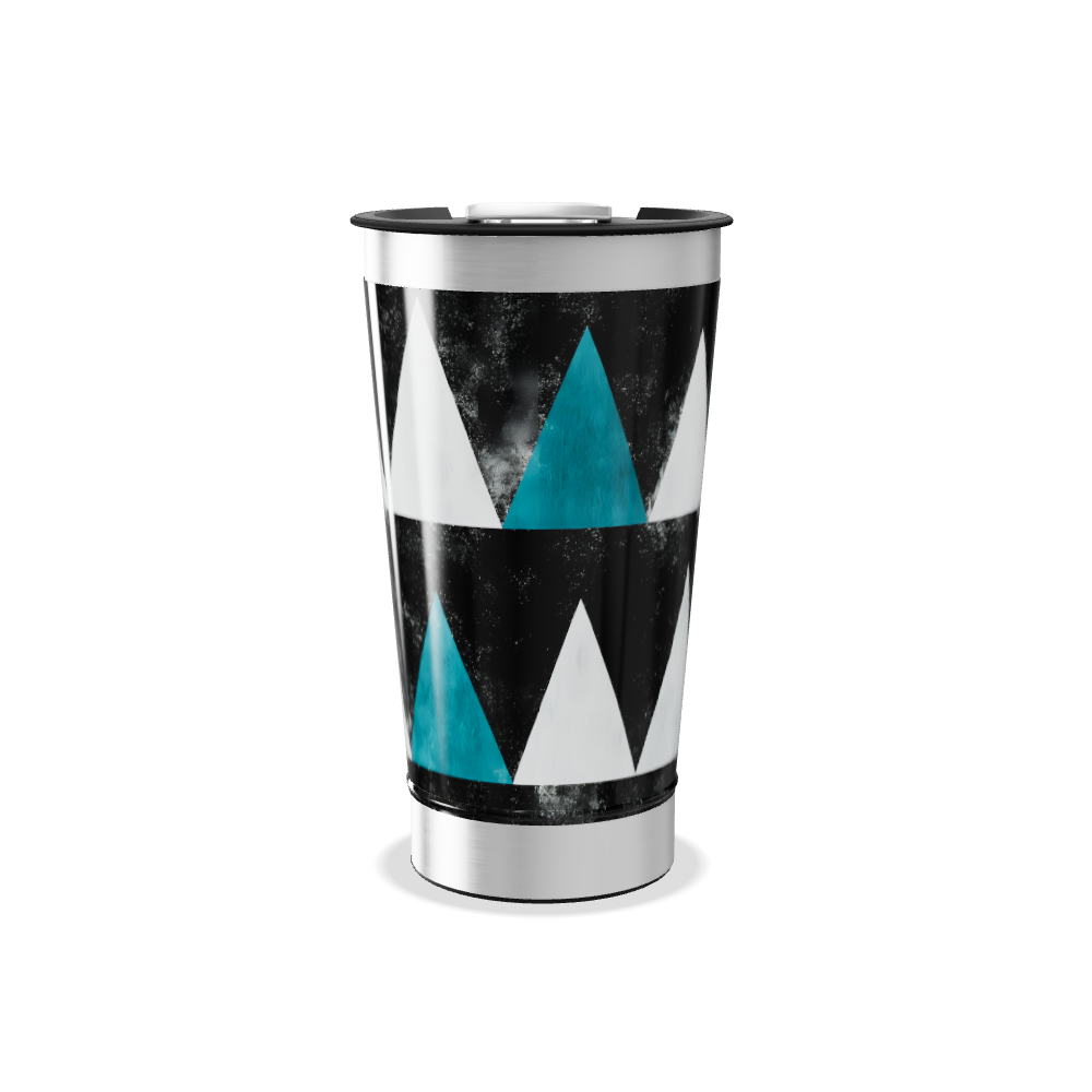 Copo Térmico - Geométrico Azul e Preto