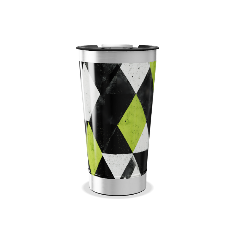 Copo Térmico - Estampa Geométrica Verde
