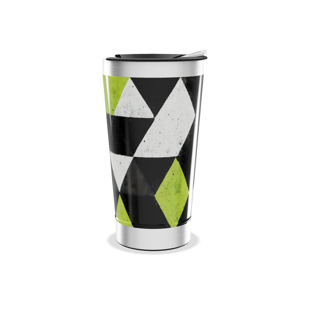 Copo Térmico - Estampa Geométrica Verde