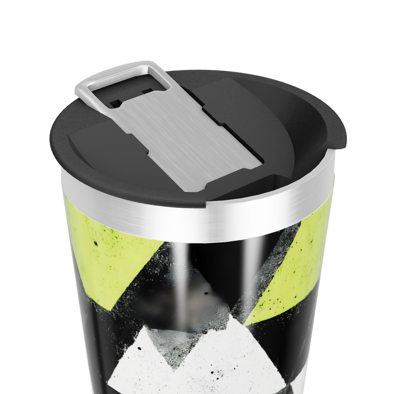 Copo Térmico - Estampa Geométrica Verde