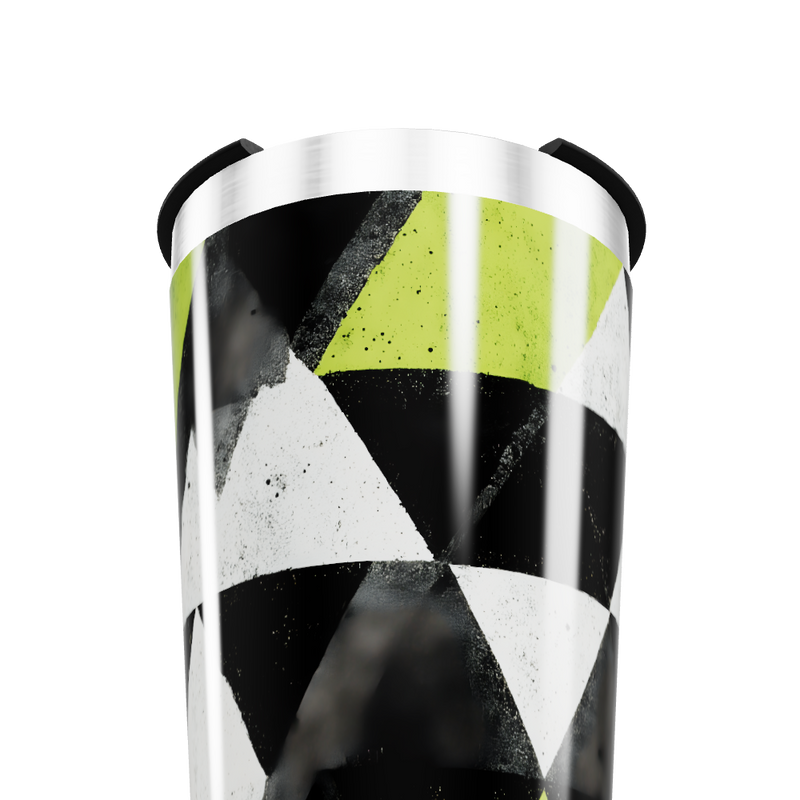 Copo Térmico - Estampa Geométrica Verde