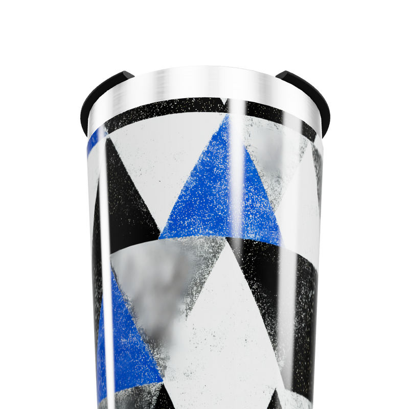 Copo Térmico - Geométrico Azul e Preto