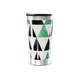 Copo Térmico - Estampa Triângulos Verde e Preto