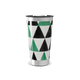 Copo Térmico - Estampa Triângulos Verde e Preto