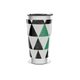 Copo Térmico - Estampa Triângulos Verde e Preto