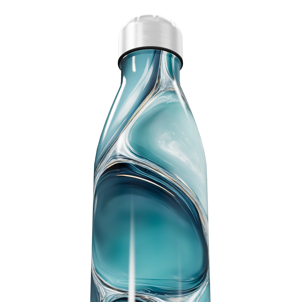 Garrafa Inox - Azul Abstrato 500ml