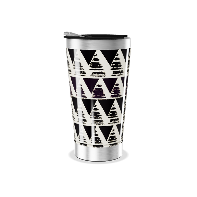 Copo Térmico - Estampa Geométrica Preta e Branca