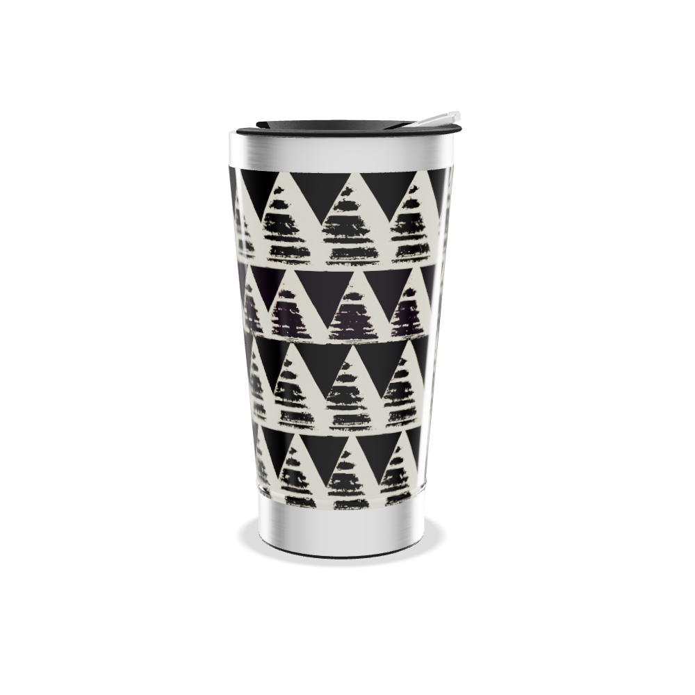 Copo Térmico - Estampa Geométrica Preta e Branca