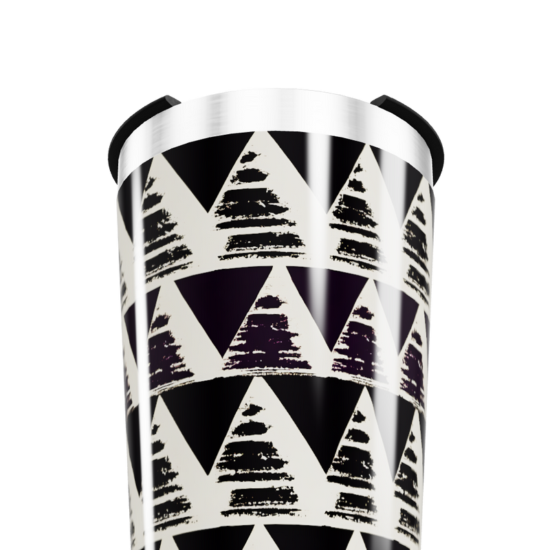 Copo Térmico - Estampa Geométrica Preta e Branca