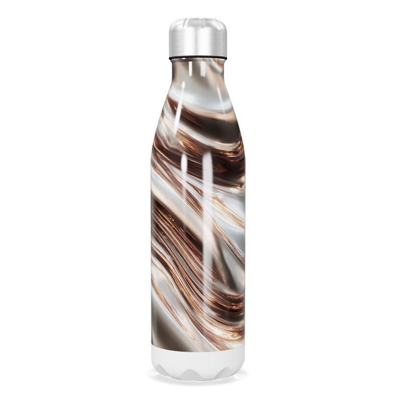Garrafa Inox - Marrom Marmorizada