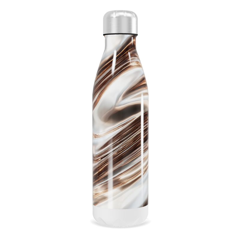 Garrafa Inox - Marrom Marmorizada