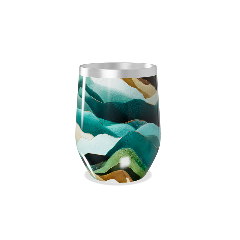 Copo Térmico Slim - Estampa Ondas Coloridas