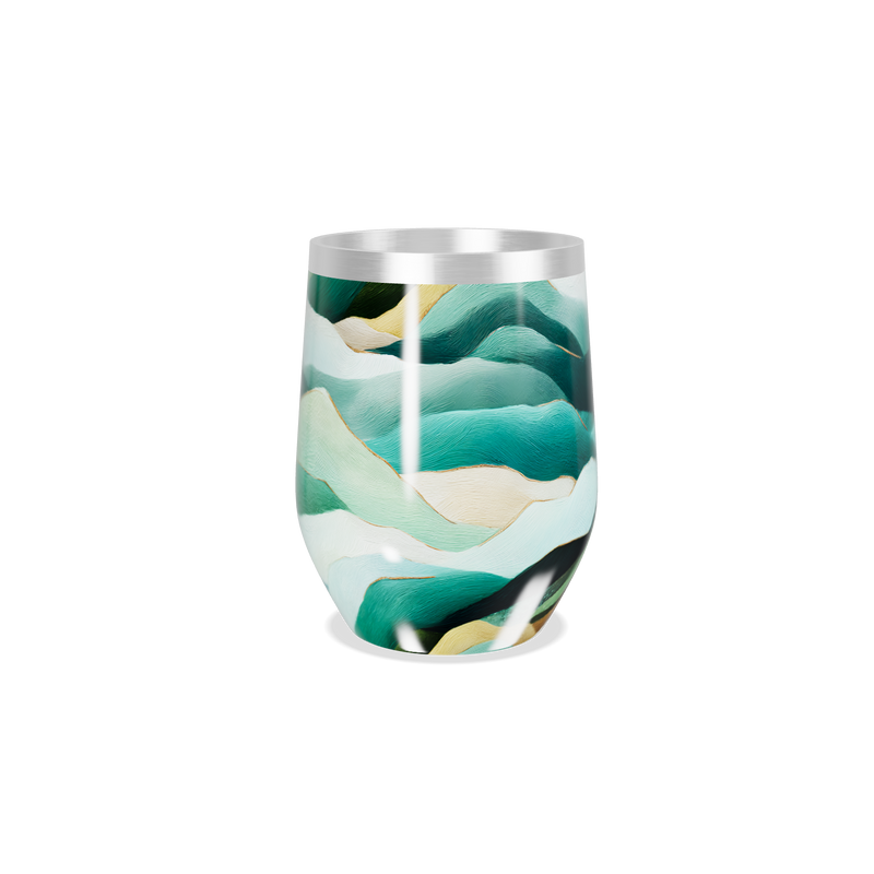 Copo Térmico Slim - Estampa Ondas Coloridas