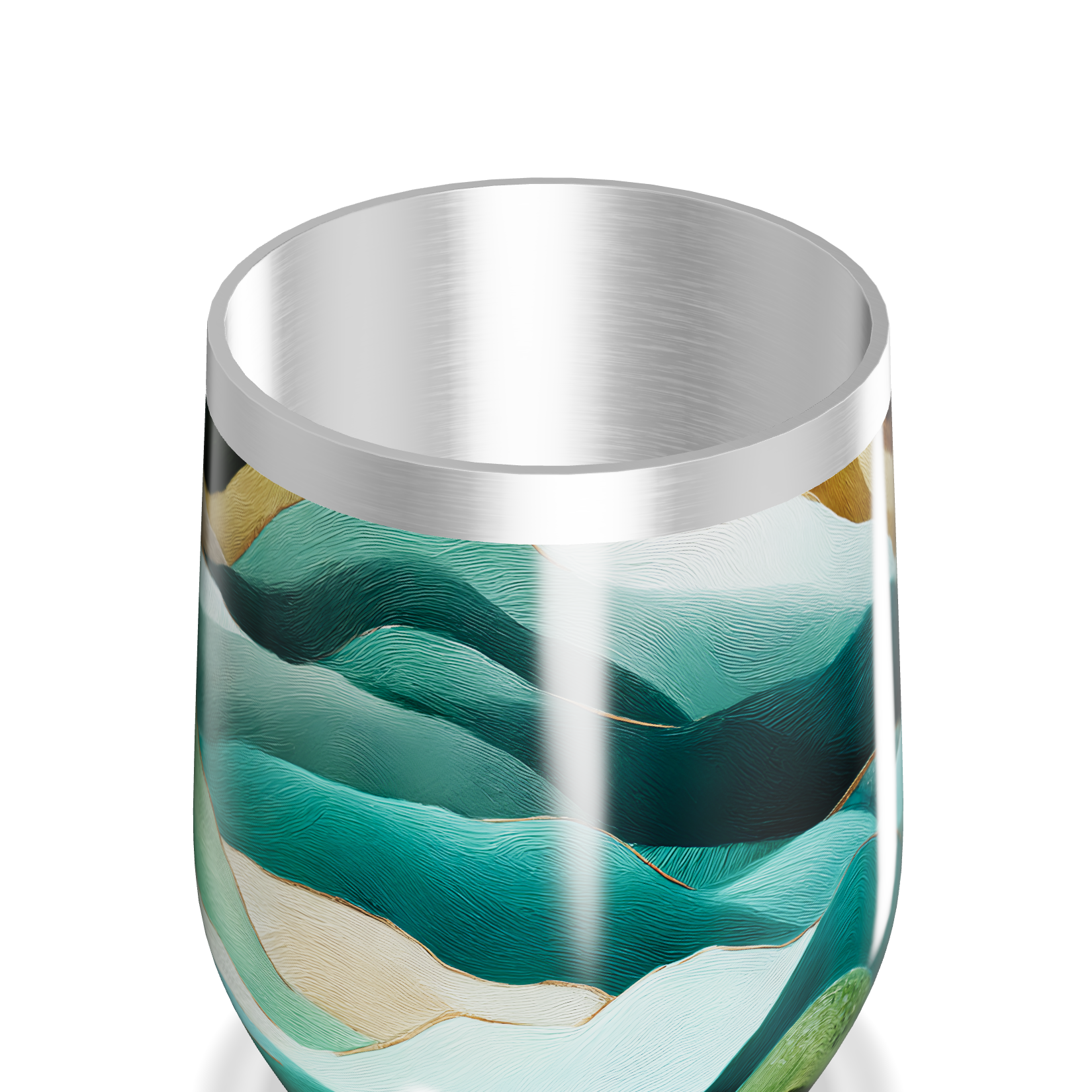 Copo Térmico Slim - Estampa Ondas Coloridas