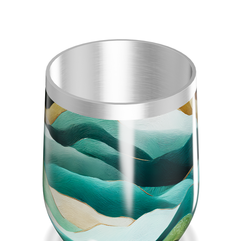 Copo Térmico Slim - Estampa Ondas Coloridas