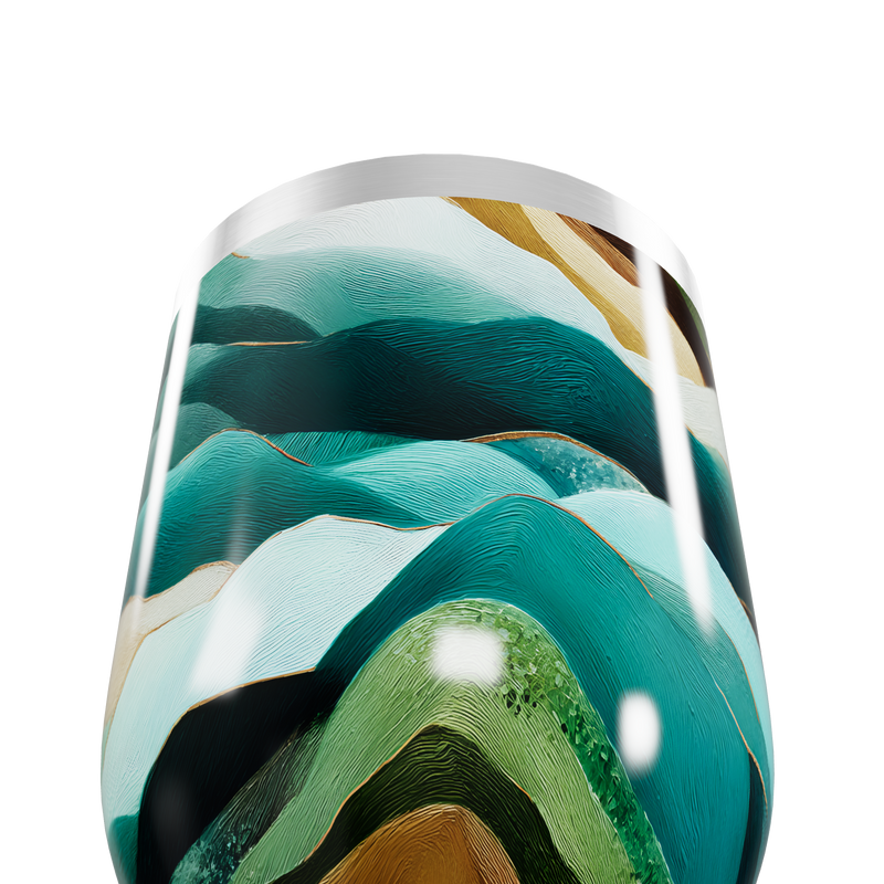 Copo Térmico Slim - Estampa Ondas Coloridas