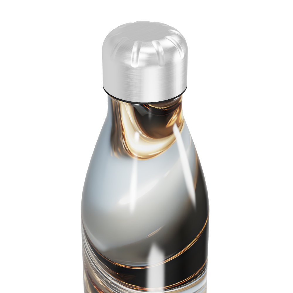 Garrafa Inox - Design Abstrato Preto e Branco