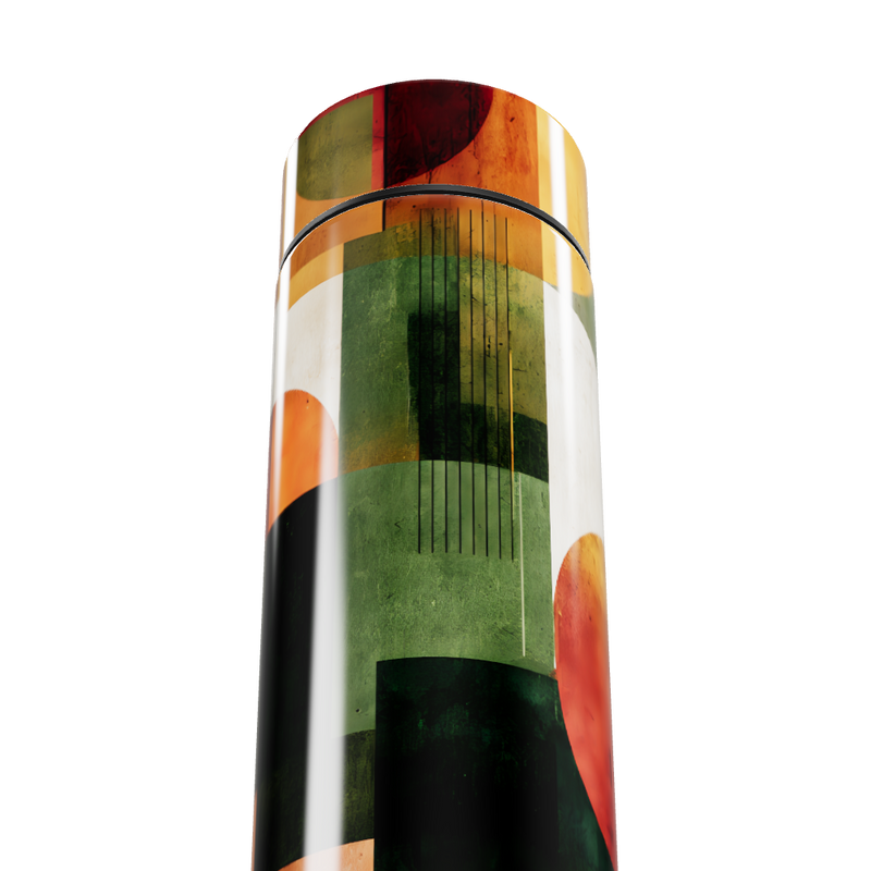 Garrafa Térmica Touch - Estampa Geométrica Colorida