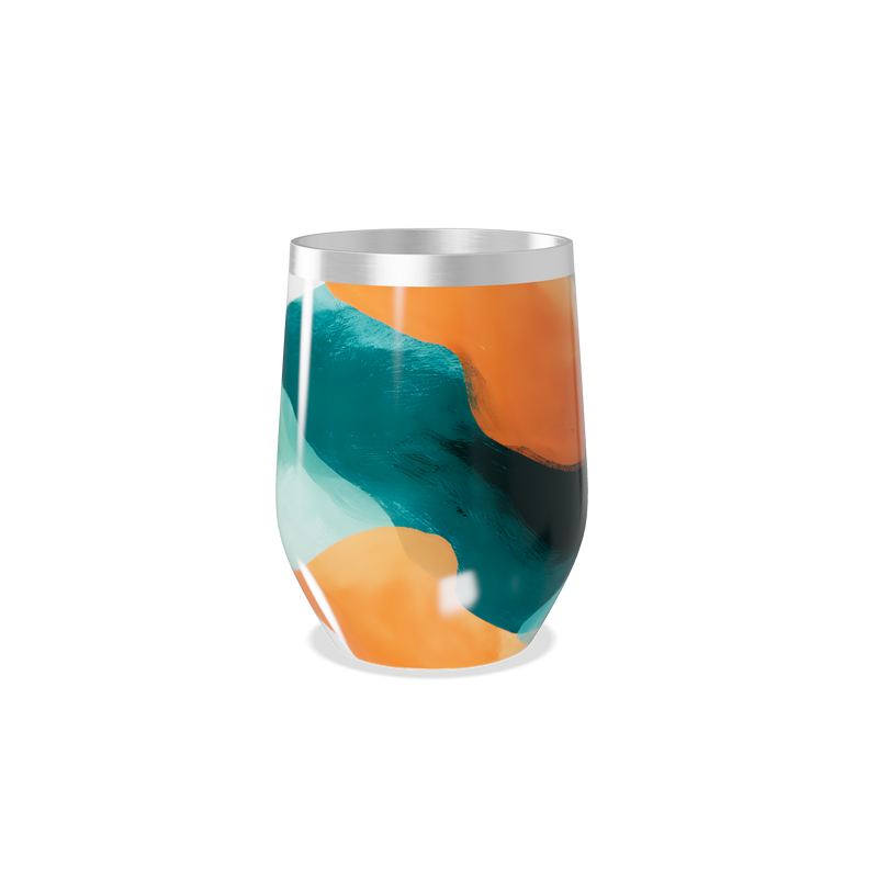 Copo Térmico Slim Pintura Abstrata Colorida