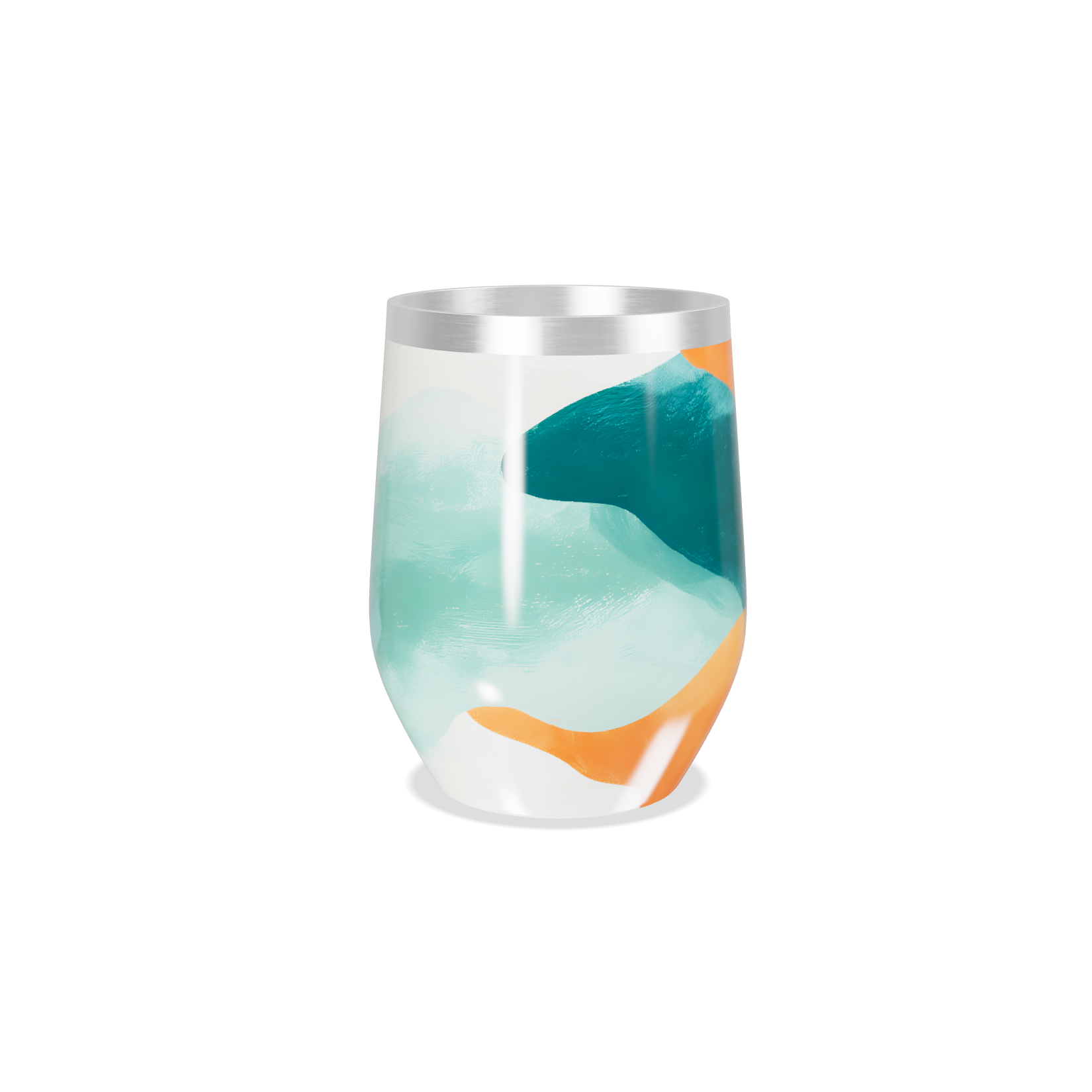 Copo Térmico Slim Pintura Abstrata Colorida