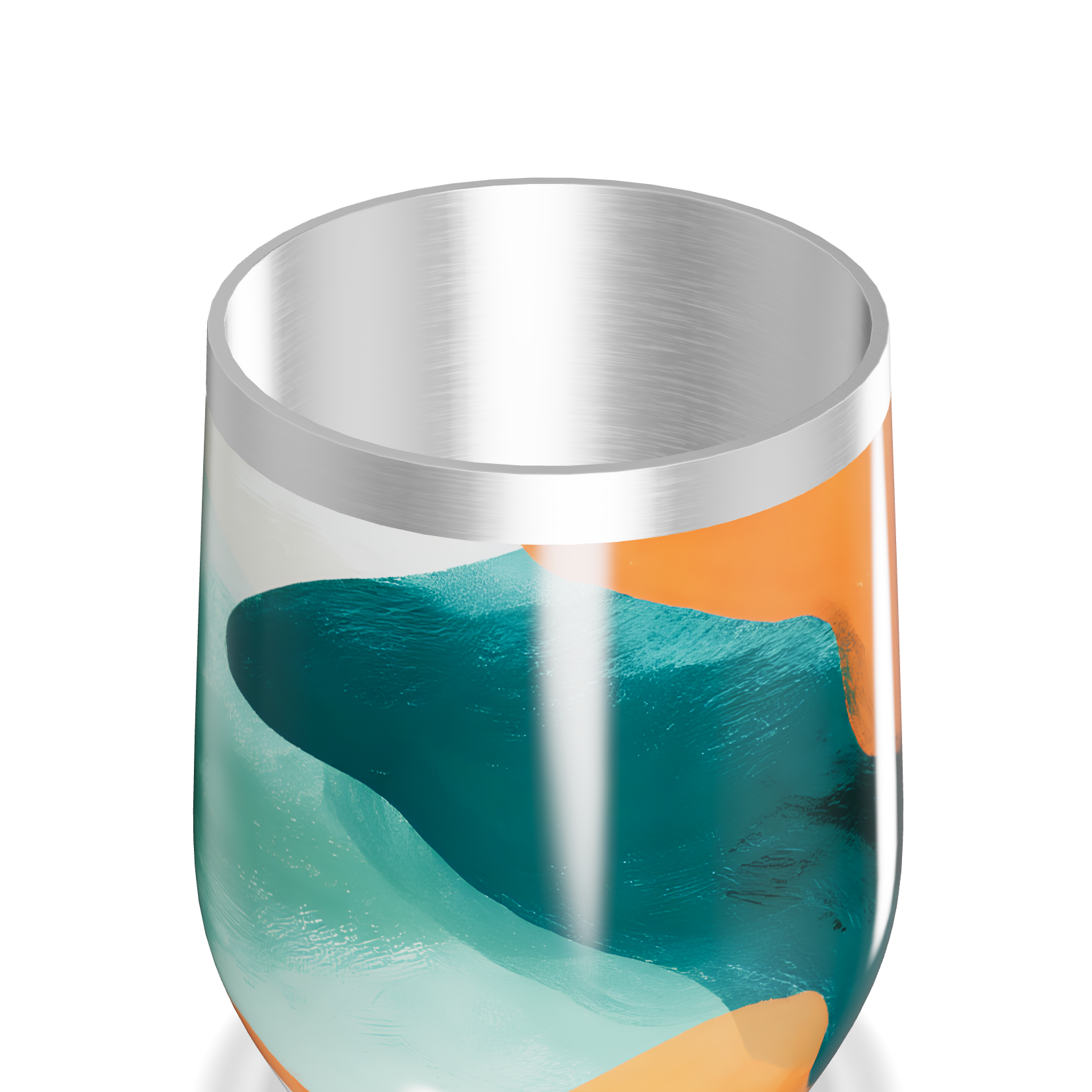 Copo Térmico Slim Pintura Abstrata Colorida