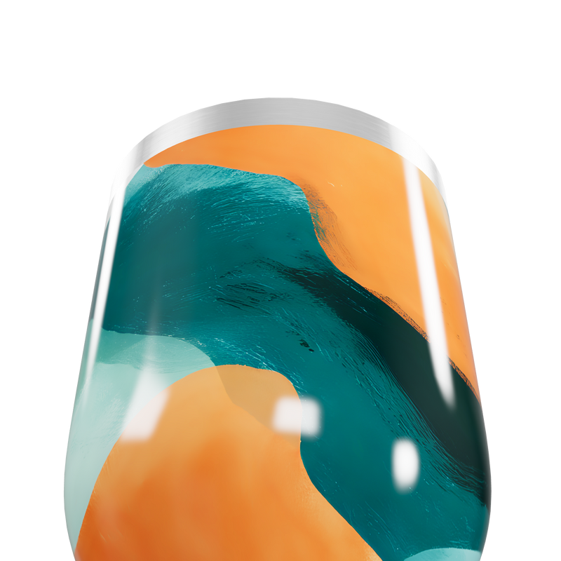 Copo Térmico Slim Pintura Abstrata Colorida