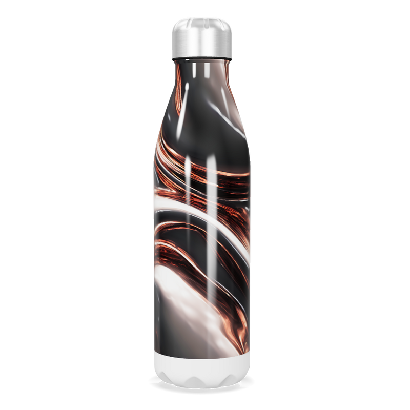Garrafa Inox - Estampa Abstrata Metalizada