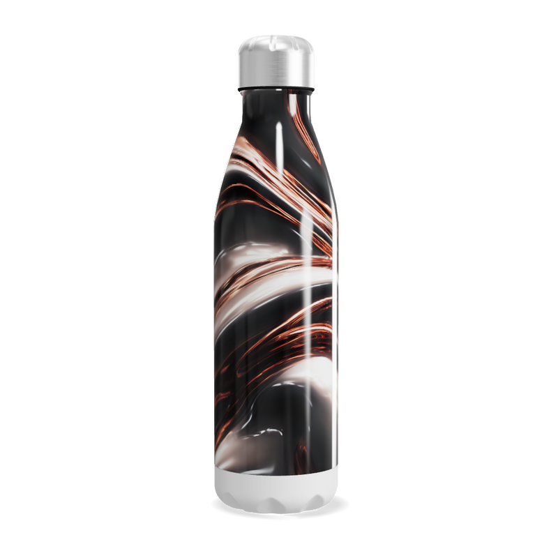 Garrafa Inox - Estampa Abstrata Metalizada