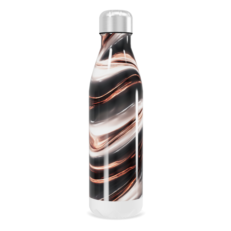 Garrafa Inox - Estampa Abstrata Metalizada