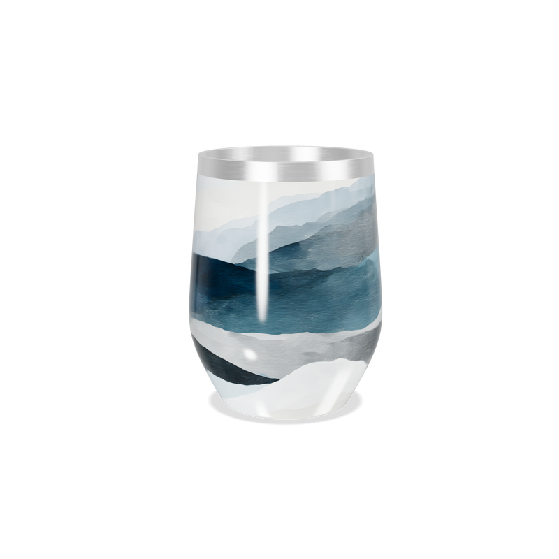 Copo Térmico Slim - Listras Azul e Cinza