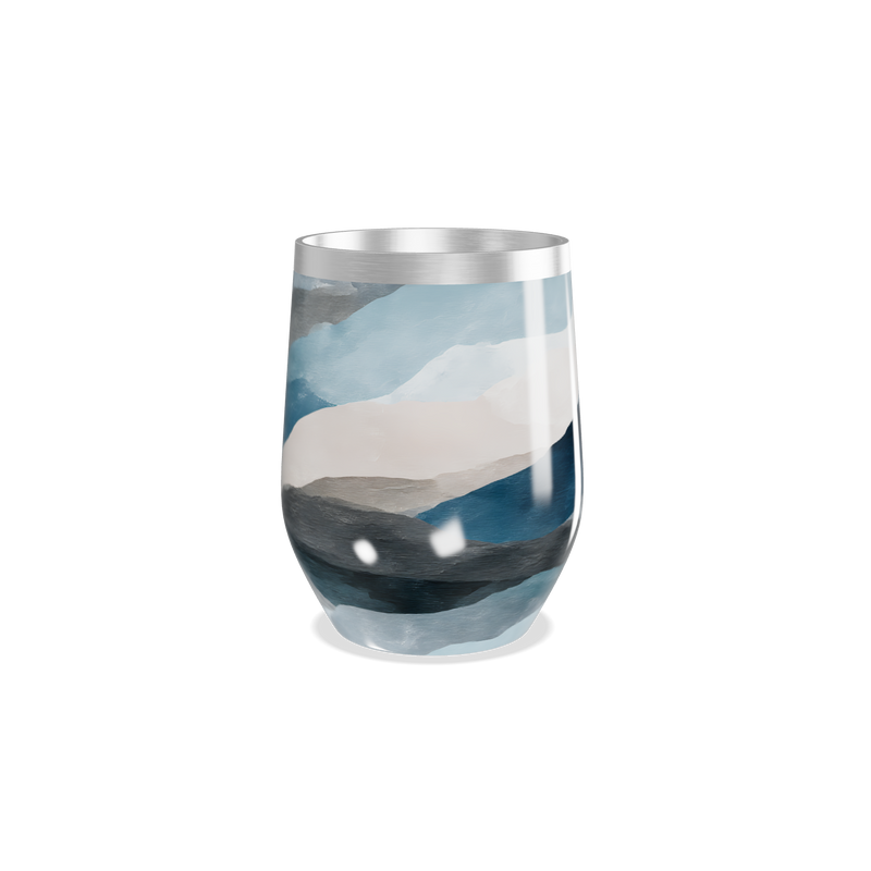 Copo Térmico Slim - Listras Azul e Cinza