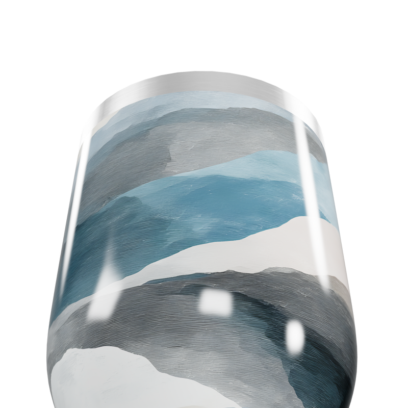 Copo Térmico Slim - Listras Azul e Cinza