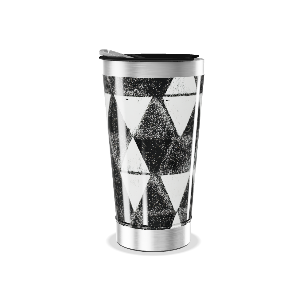 Copo Térmico - Triângulos Preto e Branco