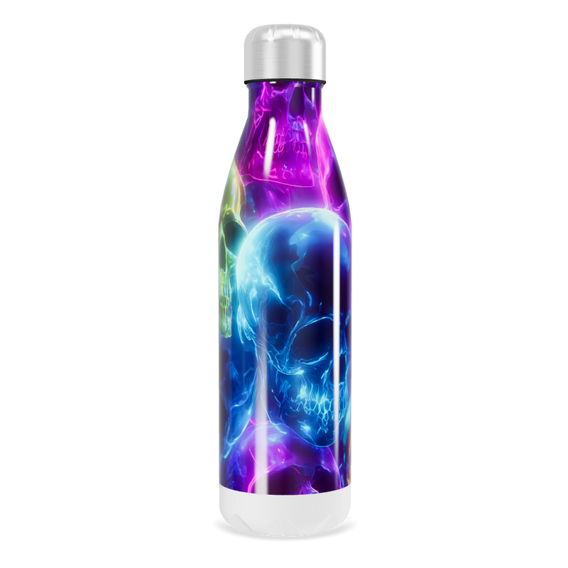 Garrafa Inox Estampada Caveiras Coloridas