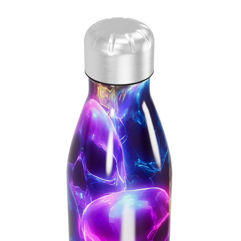 Garrafa Inox Estampada Caveiras Coloridas