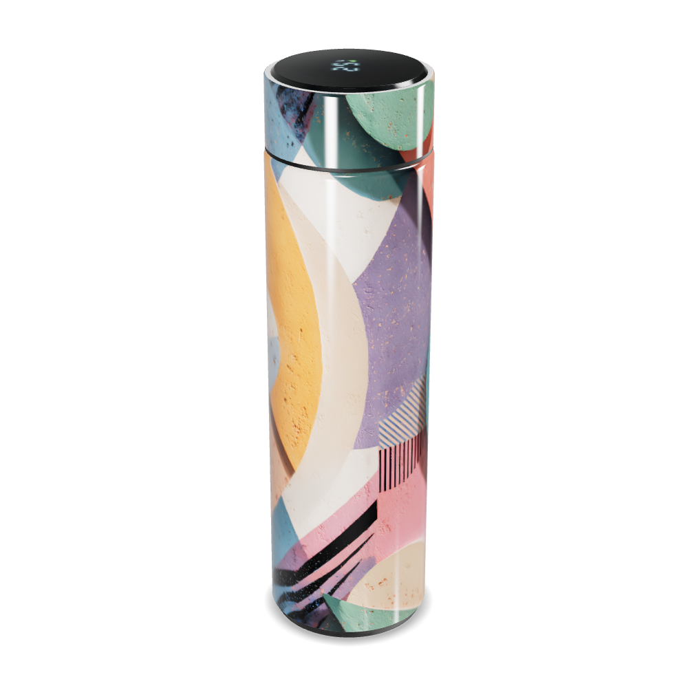 Garrafa Térmica Touch Estampa Geométrica Colorida