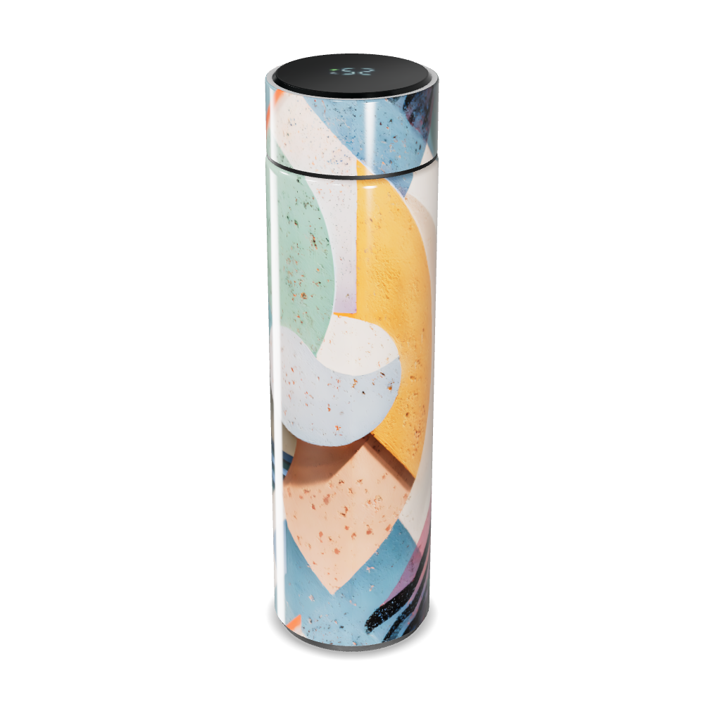 Garrafa Térmica Touch Estampa Geométrica Colorida