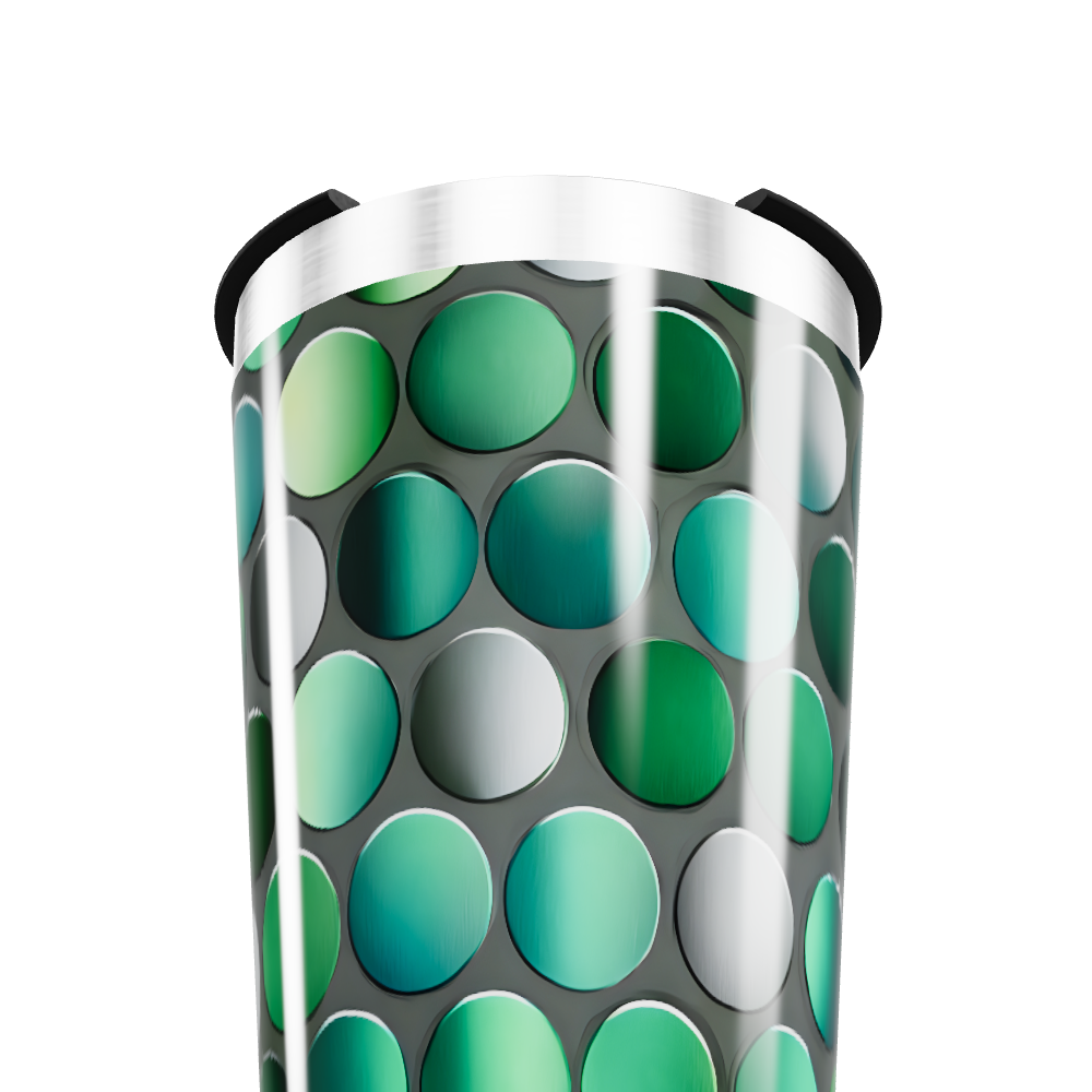 Copo Térmico - Verde com Bolinhas