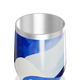 Copo Térmico Slim - Azul com Desenhos Abstratos