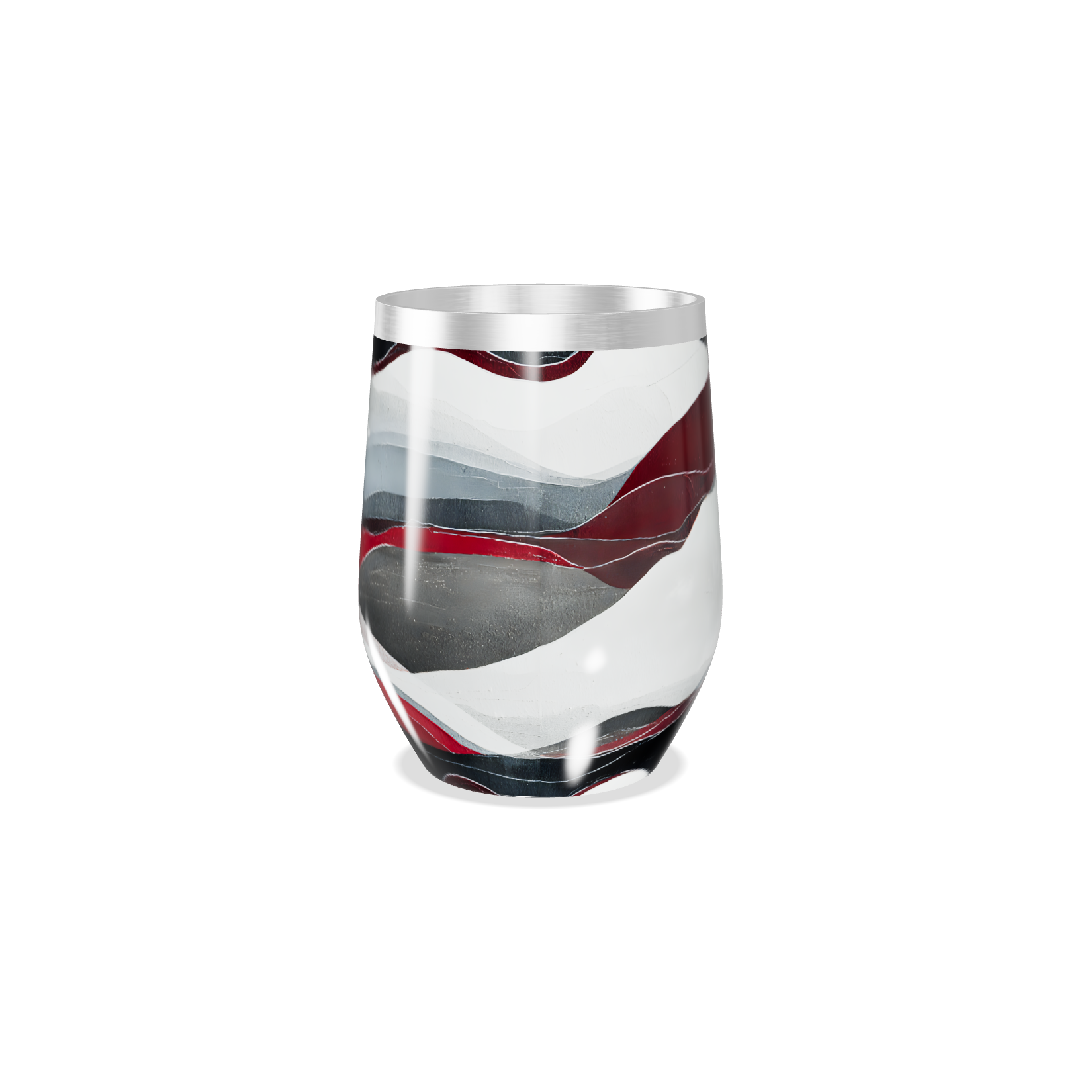 Copo Térmico Slim - Estampa Ondas Coloridas