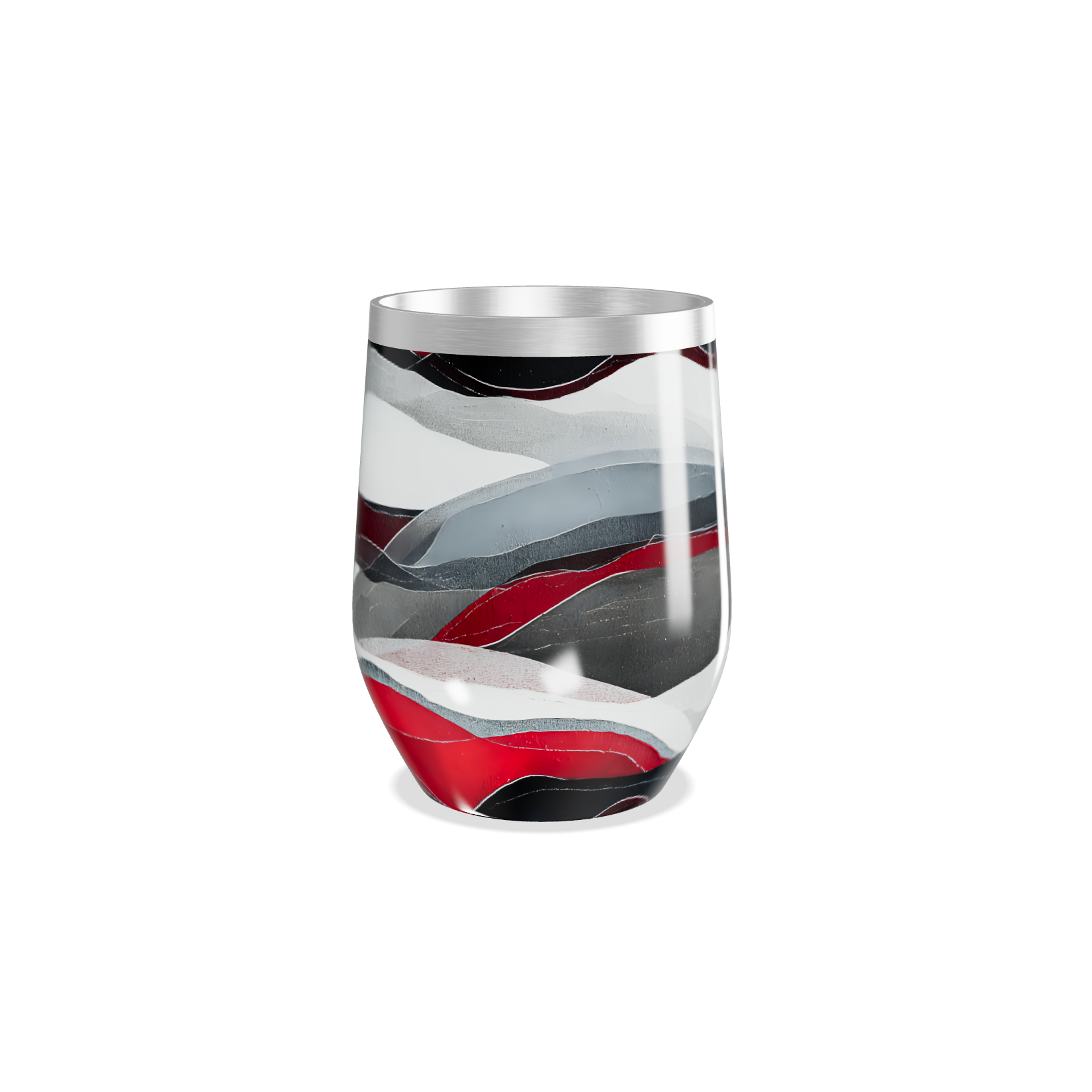 Copo Térmico Slim - Estampa Ondas Coloridas