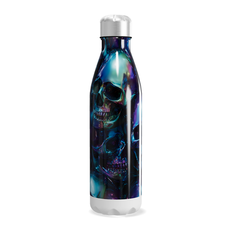 Garrafa Inox - Estampa Caveira Azul