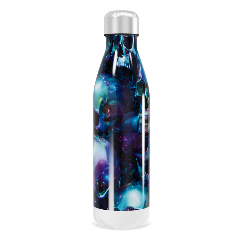 Garrafa Inox - Estampa Caveira Azul