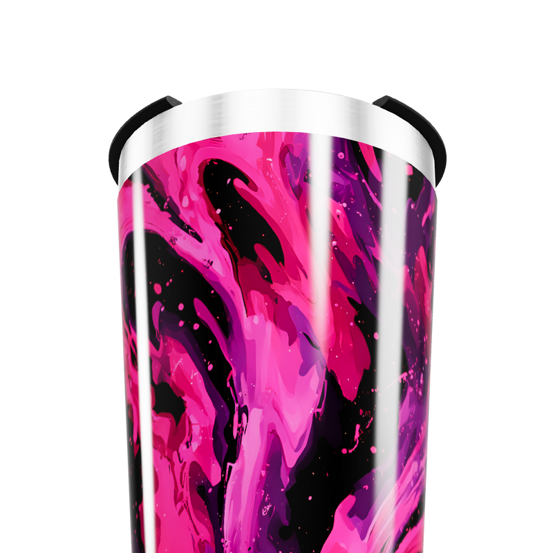 Copo Térmico - Estampa Rosa e Preta