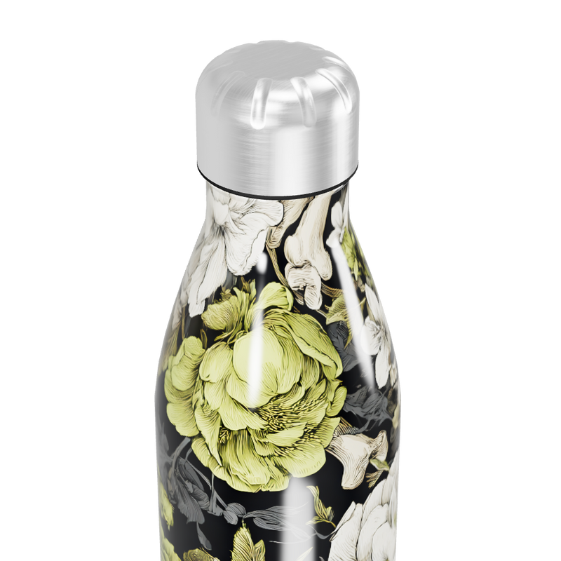 Garrafa Inox - Floral com Caveiras