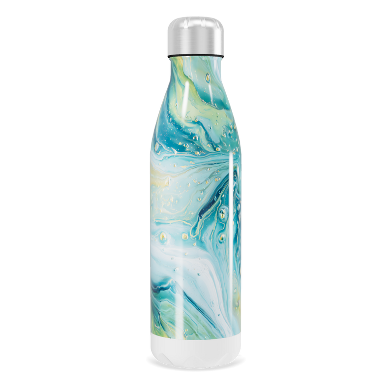 Garrafa Inox - Estampa Abstrata Azul